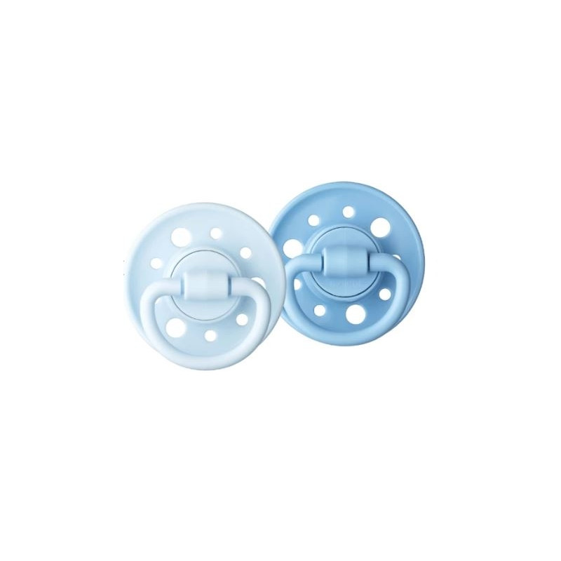 DODIE Lot de 2 sucettes rondes caoutchouc naturel 0-6 mois Rose pastel /Violet DODIE Lot de 2 sucettes rondes caoutchouc naturel 0-6 mois Rose pastel /Violet