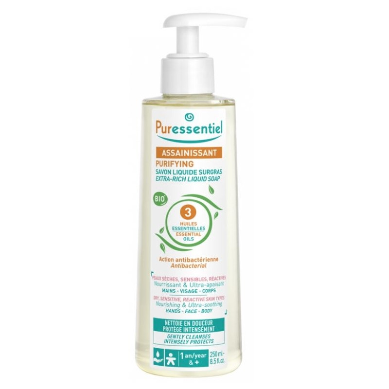 Assainissant Savon Liquide Surgras aux 3 Huiles Essentielles Éco Recharge 500 ml Assainissant Savon Liquide Surgras aux 3 Huiles Essentielles Éco Recharge 500 ml