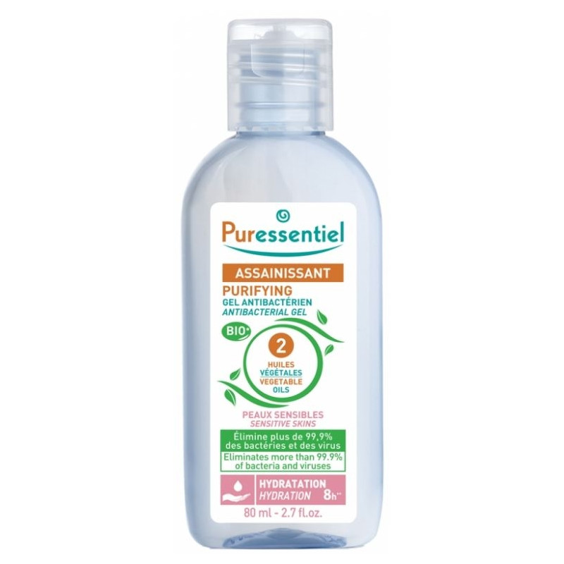 Assainissant Gel Antibactérien aux 2 Huiles Végétales 80 ml Assainissant Gel Antibactérien aux 2 Huiles Végétales 80 ml