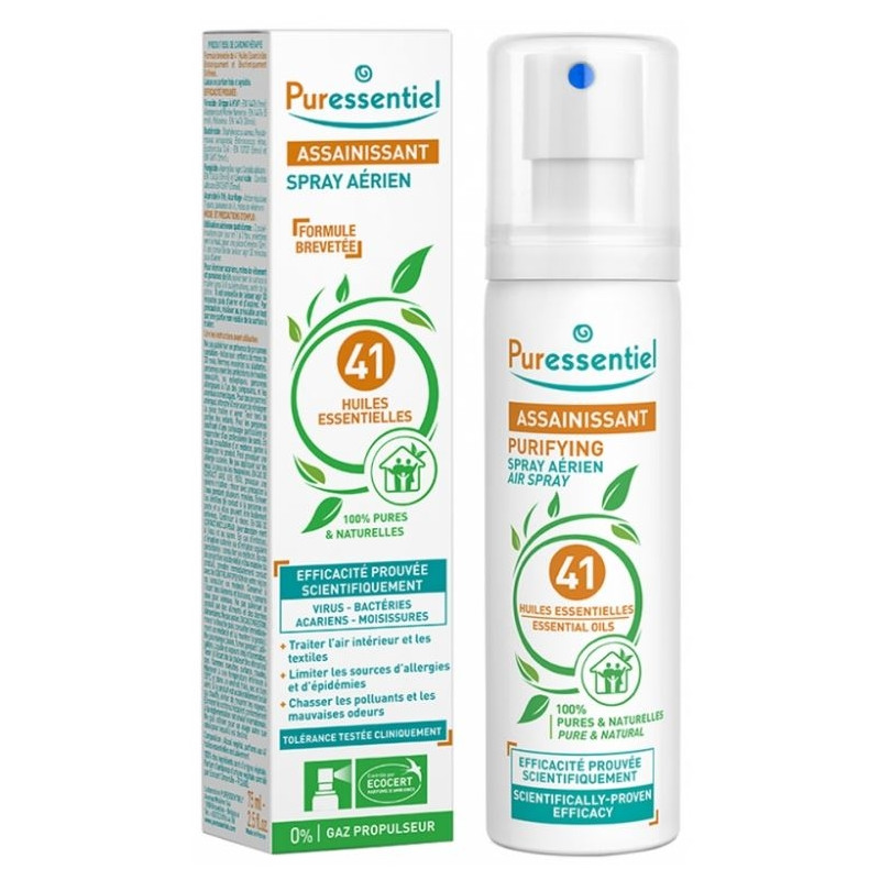 Assainissant Spray Aérien aux 41 Huiles Essentielles 75 ml Assainissant Spray Aérien aux 41 Huiles Essentielles 75 ml