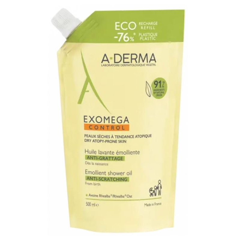 Exomega Control Huile Lavante Émolliente Anti-Grattage Recharge 500 ml Exomega Control Huile Lavante Émolliente Anti-Grattage Recharge 500 ml