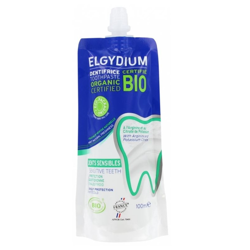 Elgydium Dentifrice Dents Sensibles Bio Éco-Packaging 100 ml Elgydium Dentifrice Dents Sensibles Bio Éco-Packaging 100 ml