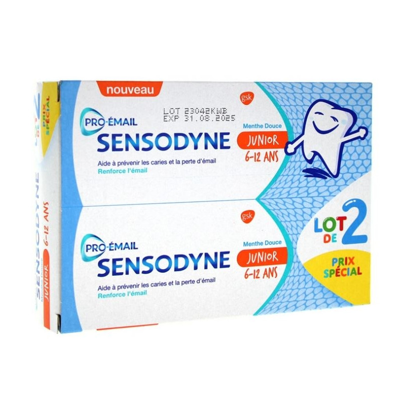 Sensodyne Dentifrice Junior Pro-email 6/12ans 50ml X2 Sensodyne Dentifrice Junior Pro-email 6/12ans 50ml X2