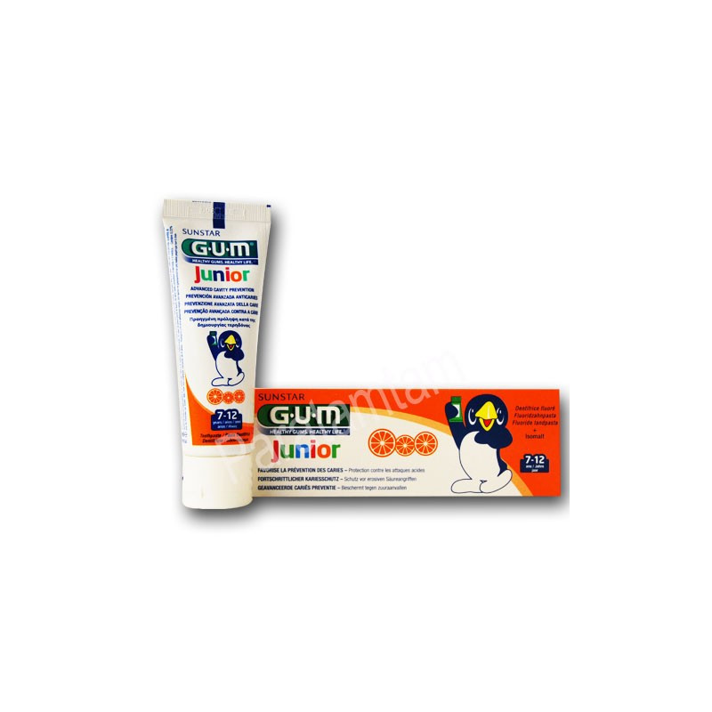 GUM JUNIOR DENTIFRICE 7 - 12 ANS GOUT ORANGE 50 ML GUM JUNIOR DENTIFRICE 7 - 12 ANS GOUT ORANGE 50 ML