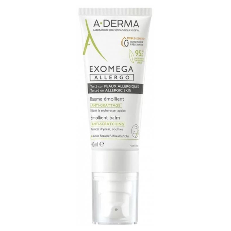 A-Derma Exomega Allergo Baume Emollient Antigrattage 40ml A-Derma Exomega Allergo Baume Emollient Antigrattage 40ml