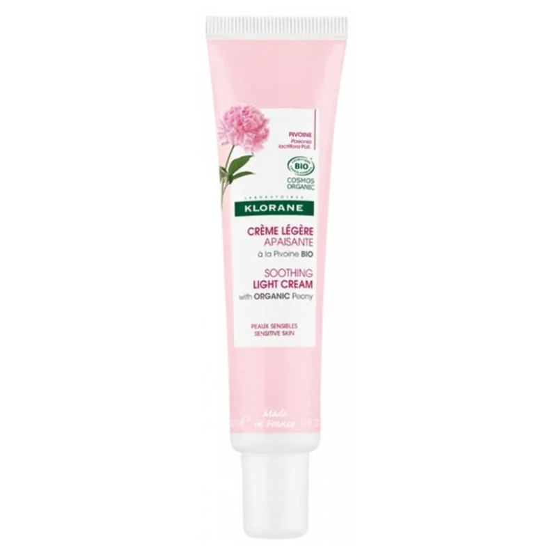 Klorane Creme Legere Apaisante Pivoine Bio Tube 40ml Klorane Creme Legere Apaisante Pivoine Bio Tube 40ml