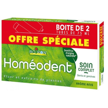 Homeodent Soin Complet Dents Et Gencives Chlorophylle Pate Dentifrice 75ml X2