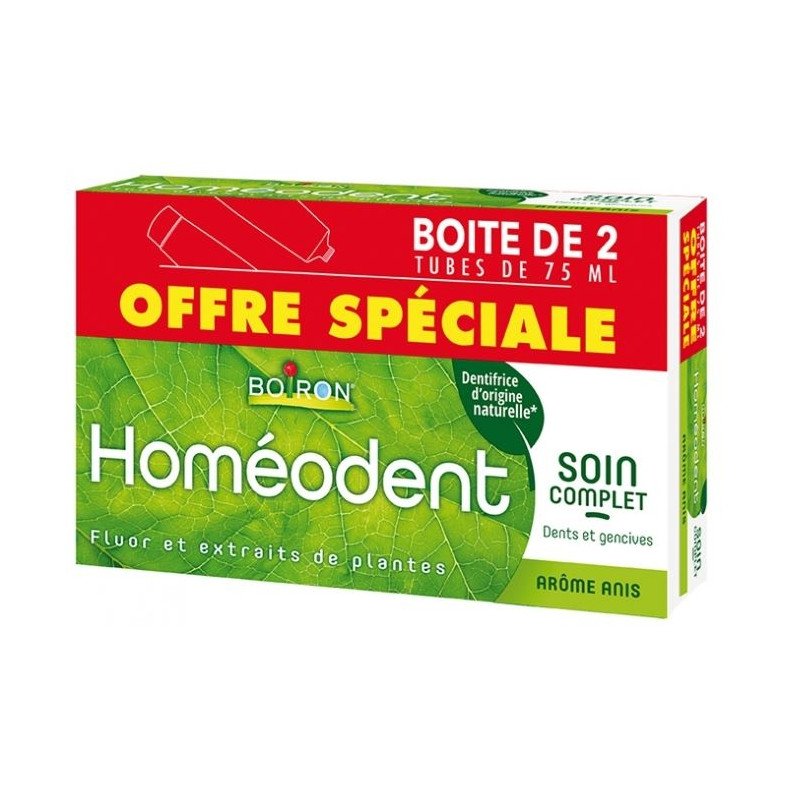 Homeodent Soin Complet Dents Et Gencives Chlorophylle Pate Dentifrice 75ml X2 Homeodent Soin Complet Dents Et Gencives Chlorophylle Pate Dentifrice 75ml X2