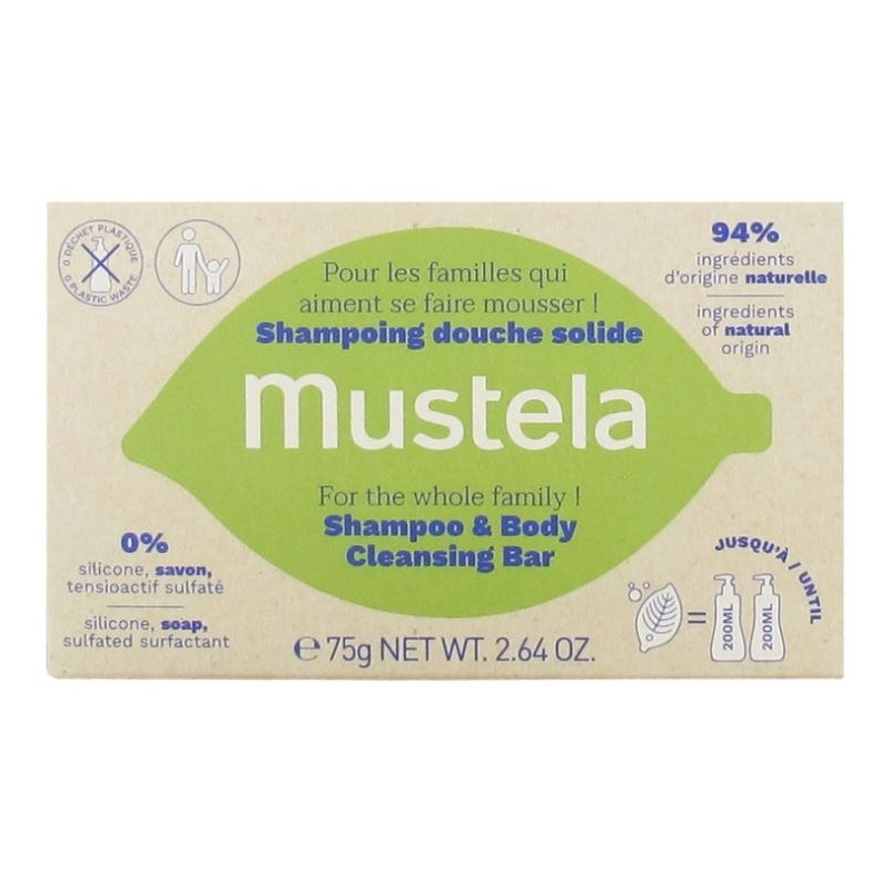 Mustela Shampooing Douche Solide 75g Mustela Shampooing Douche Solide 75g