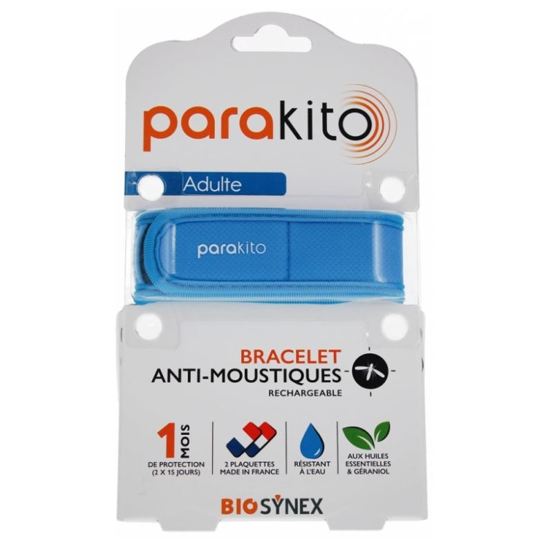 Parakito Bracelet Antimoustique Rechargeable Adulte Color Noir Parakito Bracelet Antimoustique Rechargeable Adulte Color Noir