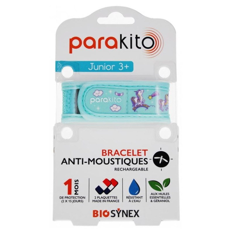 Parakito Bracelet Antimoustique Rechargeable Junior 1 Licorne Parakito Bracelet Antimoustique Rechargeable Junior 1 Licorne