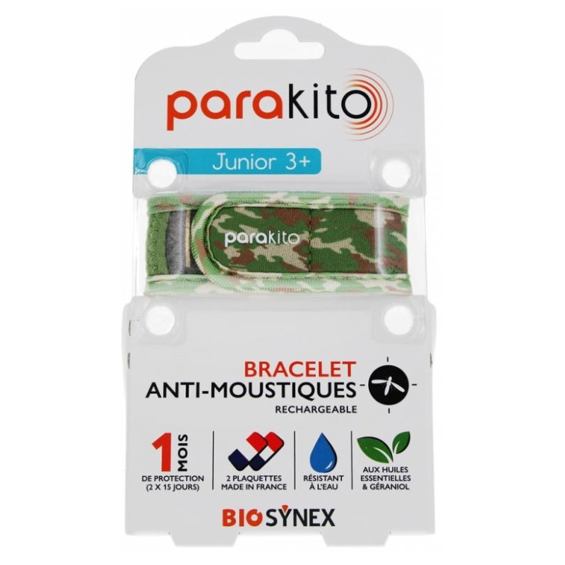 Parakito Bracelet Antimoustique Rechargeable Junior 1 Camouflage Parakito Bracelet Antimoustique Rechargeable Junior 1 Camouflage