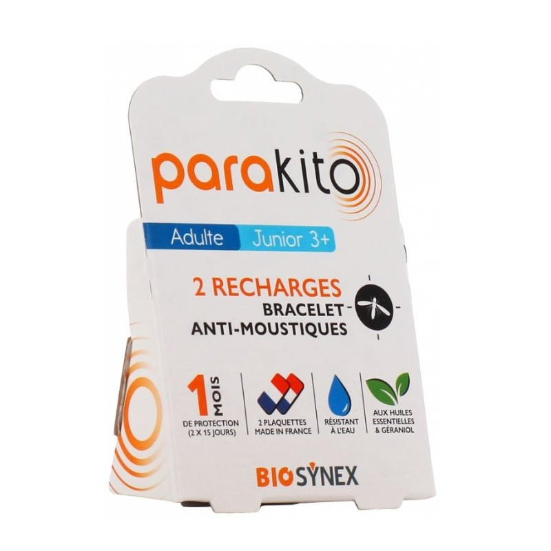 Parakito Bracelet Antimoustique Pack 2 Recharges Parakito Bracelet Antimoustique Pack 2 Recharges