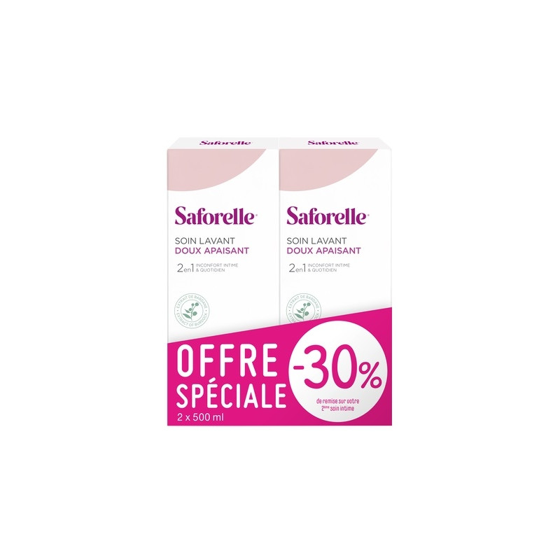 Saforelle Soin Lavant Doux 2 X 500 ml Saforelle Soin Lavant Doux 2 X 500 ml
