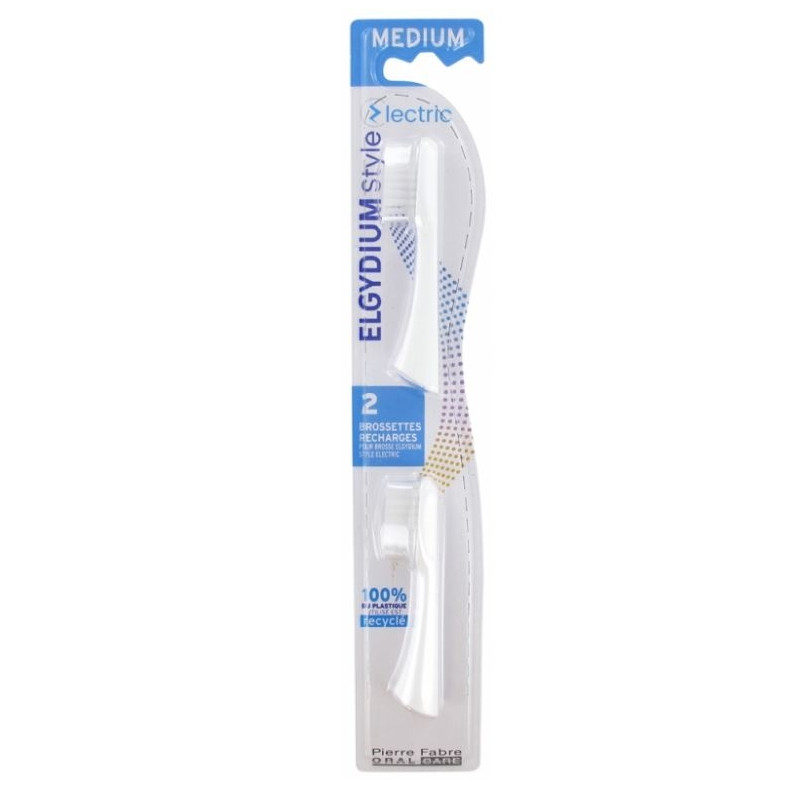 Elgydium Style Recharge Brosse A Dents Electrique Medium X2 Elgydium Style Recharge Brosse A Dents Electrique Medium X2