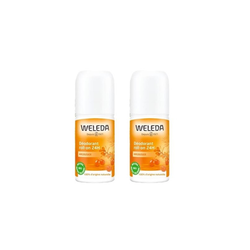 Weleda Argousier Deodorant 24h Roll On 50ml X2 Weleda Argousier Deodorant 24h Roll On 50ml X2