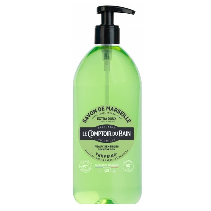 Le Comptoir Du Bain Savon De Marseille Liquide Verveine 1l Le Comptoir Du Bain Savon De Marseille Liquide Verveine 1l