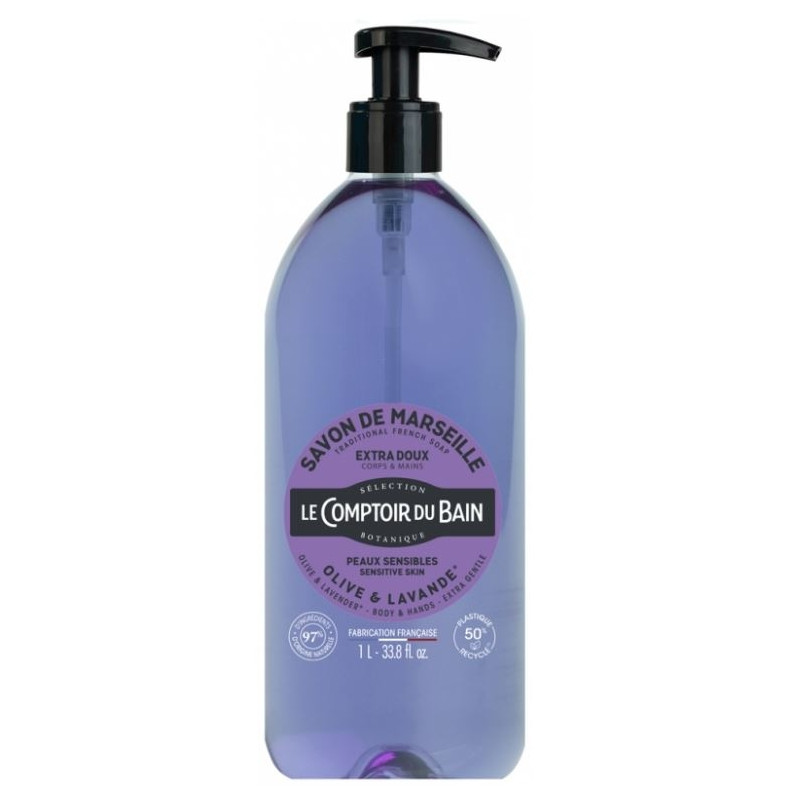 Le Comptoir Du Bain Savon Traditionnel De Marseille Olive Lavande 1l Le Comptoir Du Bain Savon Traditionnel De Marseille Olive Lavande 1l