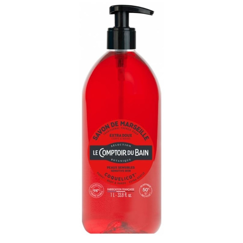 Le Comptoir Du Bain Savon De Marseille Liquide Aloe Vera 1l Le Comptoir Du Bain Savon De Marseille Liquide Aloe Vera 1l
