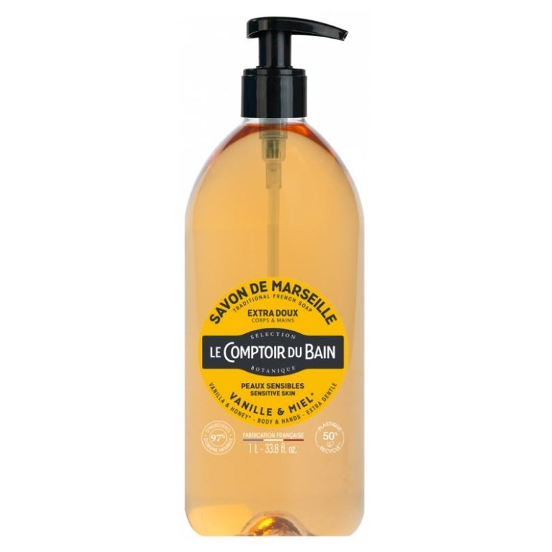 Le Comptoir Du Bain Savon Traditionnel De Marseille Vanille Miel 1l Le Comptoir Du Bain Savon Traditionnel De Marseille Vanille Miel 1l