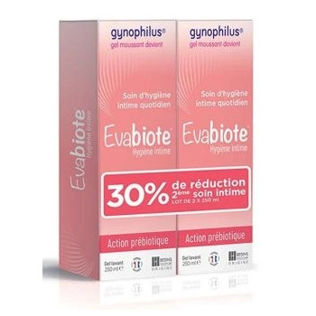Evabiote Gel Lavant Pour Usage Intime 250ml X2