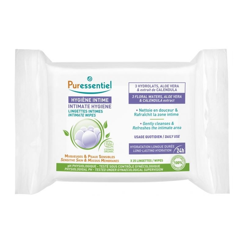 Puressentiel Lingettes Intimes Quotidiennes Certifiees Bio X25 Puressentiel Lingettes Intimes Quotidiennes Certifiees Bio X25