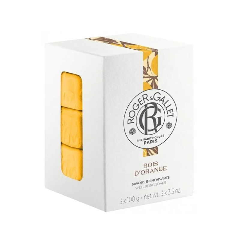 Roger Gallet Savons Bienfaisants Bois D'orange Coffret 3x100g Roger Gallet Savons Bienfaisants Bois D'orange Coffret 3x100g