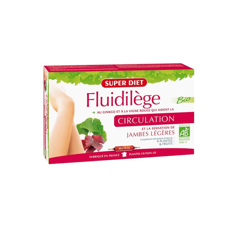 Superdiet Fluidilege Bio Circulation 20 Ampoules de 15 ML Superdiet Fluidilege Bio Circulation 20 Ampoules de 15 ML