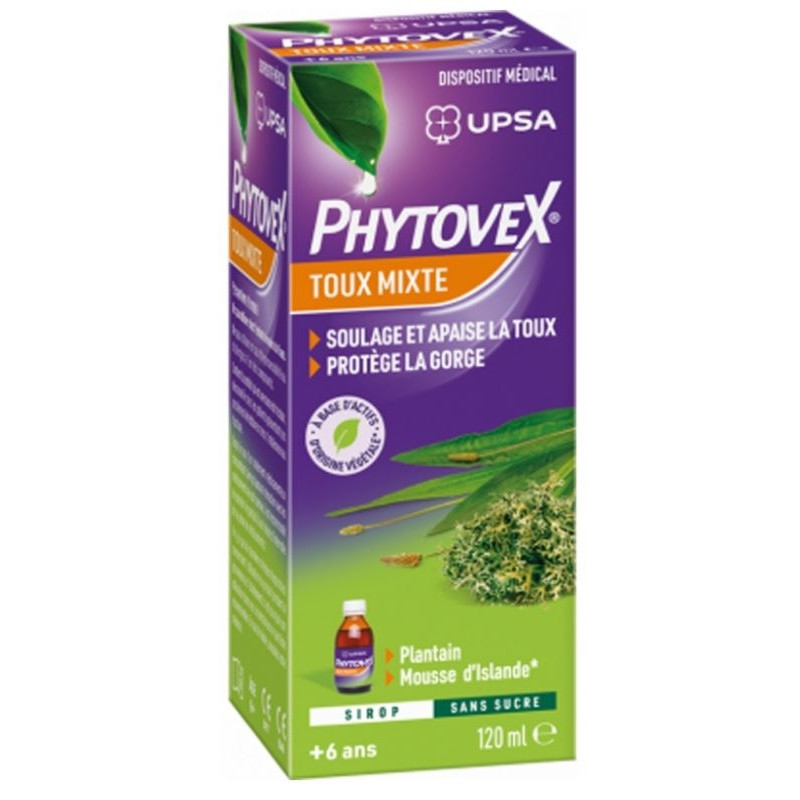 Phytovex Sirop Toux Mixte Sans Sucre 120ml Phytovex Sirop Toux Mixte Sans Sucre 120ml
