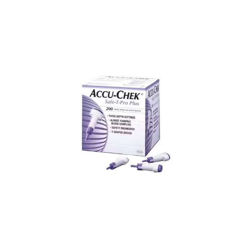 Accu Chek Safe T Pro Plus Autopiqueur Jetable 200