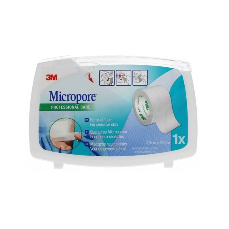 3m Micropore Sparadrap Microporeux Blanc 25mm X 9m14 3m Micropore Sparadrap Microporeux Blanc 25mm X 9m14
