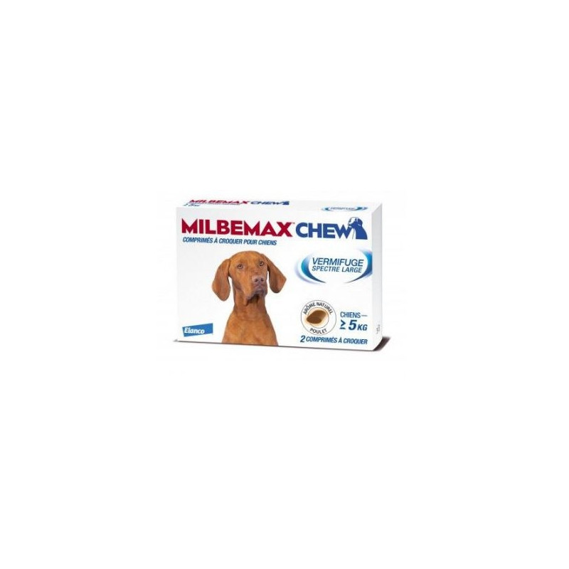 Milbemax Chew Comprime Vermifuge Chien 2 Milbemax Chew Comprime Vermifuge Chien 2