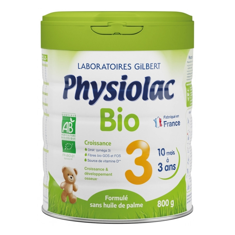 Physiolac Bio 3 10 Mois à 3 Ans 800g Physiolac Bio 3 10 Mois à 3 Ans 800g