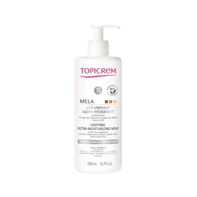Topicrem MELA Lait Unifiant Ultra-Hydratant 500ml Topicrem MELA Lait Unifiant Ultra-Hydratant 500ml