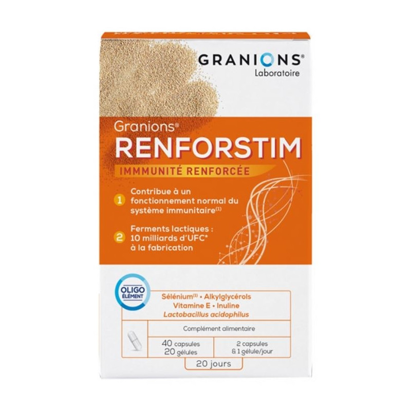 Granions Renforstim 40 Capsules + 20 Gélules Granions Renforstim 40 Capsules + 20 Gélules