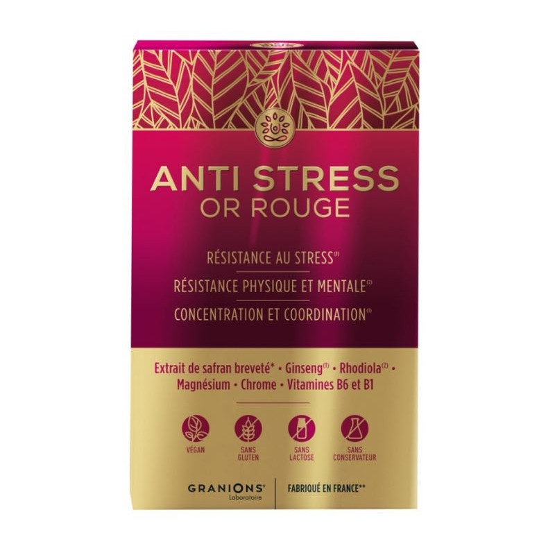 Granions Anti Stress Or Rouge 15 Comprimés Granions Anti Stress Or Rouge 15 Comprimés