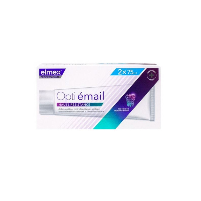 Elmex Opti-émail Dentifrice Haute Résistance Lot de 2 x 75 ml Elmex Opti-émail Dentifrice Haute Résistance Lot de 2 x 75 ml