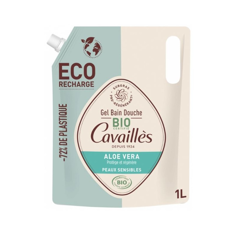 Rogé Cavaillès Gel Bain Douche Peaux Sensibles Aloe Vera Bio Éco-Recharge 1 L Rogé Cavaillès Gel Bain Douche Peaux Sensibles Aloe Vera Bio Éco-Recharge 1 L