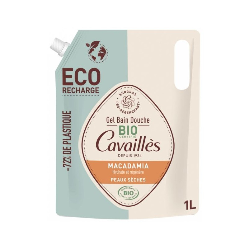 Rogé Cavaillès Gel Bain Douche Peaux Sèches Macadamia Bio Éco-Recharge 1 L Rogé Cavaillès Gel Bain Douche Peaux Sèches Macadamia Bio Éco-Recharge 1 L