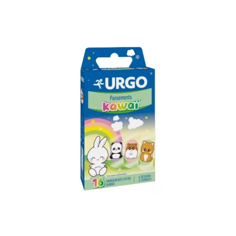 URGO Pansements Kawai Tatoo x16 Plaies Superficielles URGO Pansements Kawai Tatoo x16 Plaies Superficielles