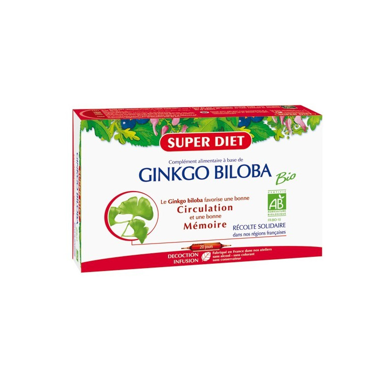 Super Diet Ginkgo Biloba Bio 20 Ampoules Super Diet Ginkgo Biloba Bio 20 Ampoules