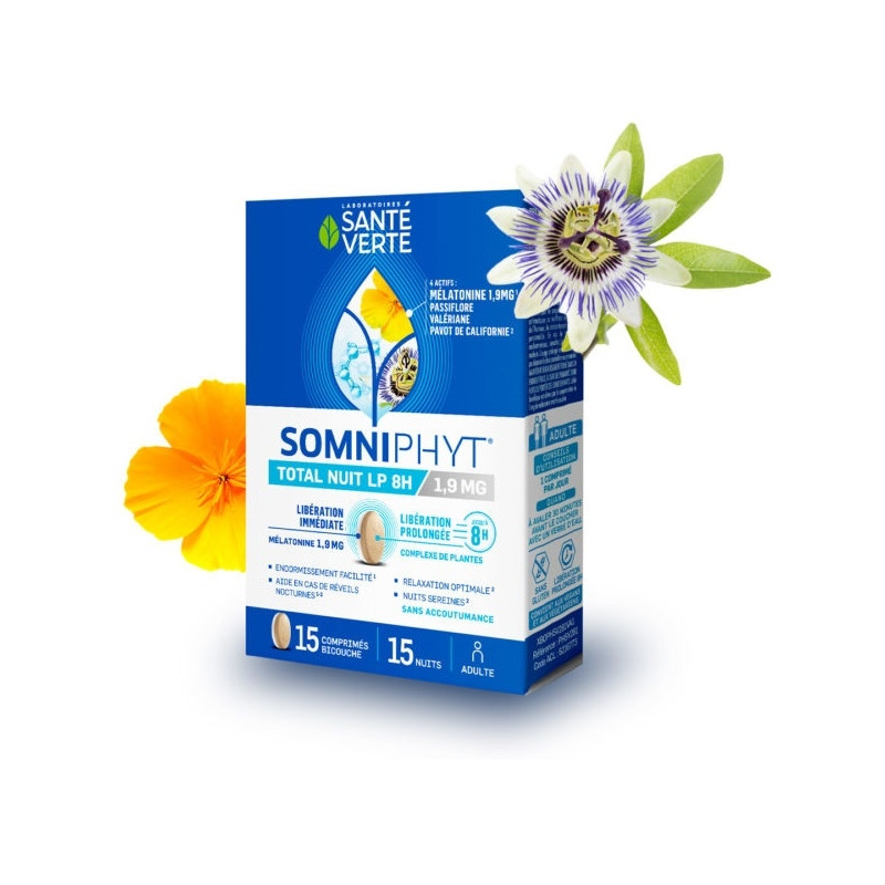 Santé Verte Somniphyt Total Nuit LP 8H 1,9 mg Santé Verte Somniphyt Total Nuit LP 8H 1,9 mg
