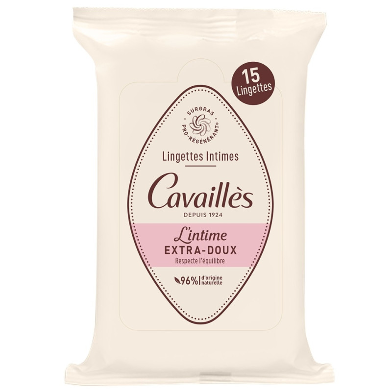 Rogé Cavaillès Lingettes Intimes Extra-Doux x15 Rogé Cavaillès Lingettes Intimes Extra-Doux x15