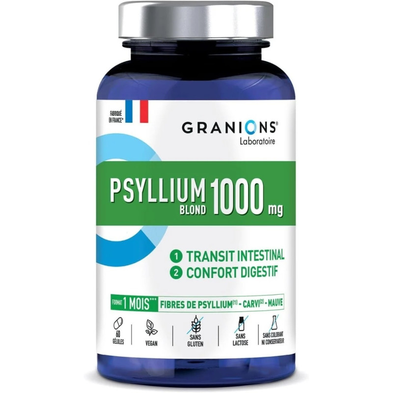 Granions Psyllium Blond 1000mg 60 gélules Granions Psyllium Blond 1000mg 60 gélules
