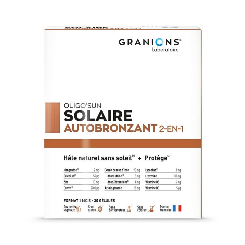Granions Oligo'Sun Autobronzant 2 en 1 Format 1 mois Granions Oligo'Sun Autobronzant 2 en 1 Format 1 mois