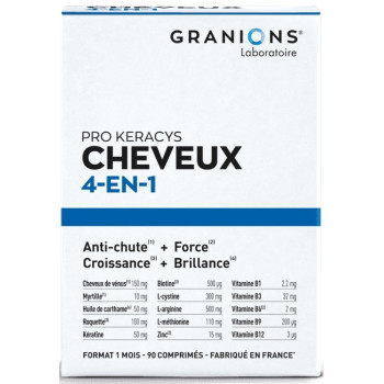 Granions Pro Keracys Cheveux 4 en 1 - 2 Mois + 1 Offert