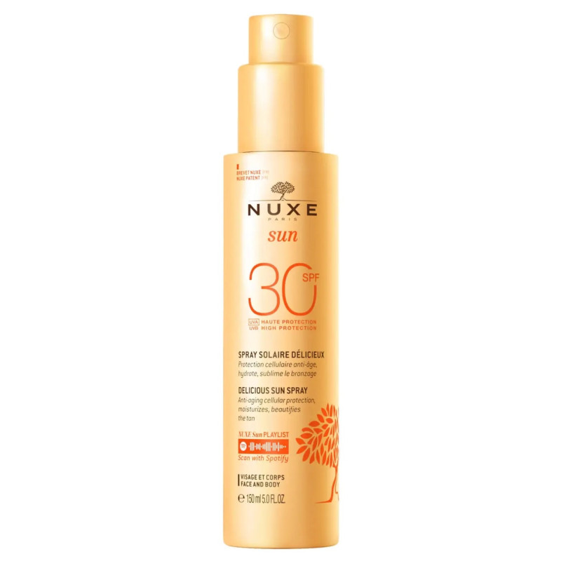 Nuxe Sun Spray Solaire Délicieux Haute Protection SPF30 visage et corps 150ml Nuxe Sun Spray Solaire Délicieux Haute Protection SPF30 visage et corps 150ml