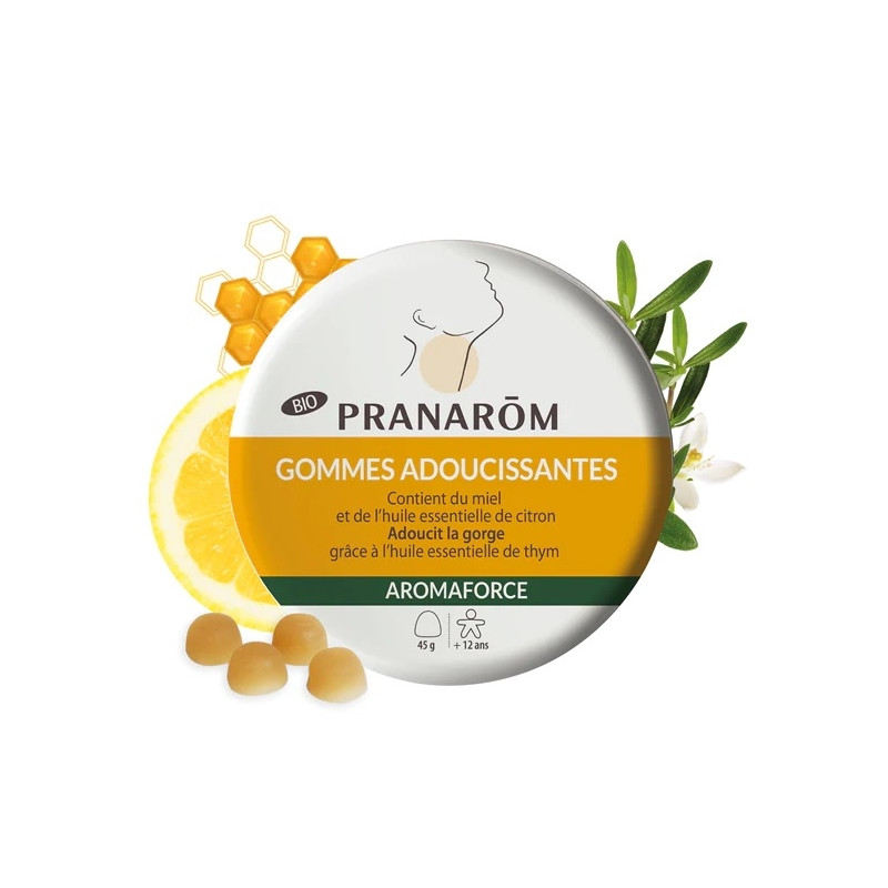 Pranarôm Gommes Adoucissantes Bio Miel/Citron 45g Pranarôm Gommes Adoucissantes Bio Miel/Citron 45g