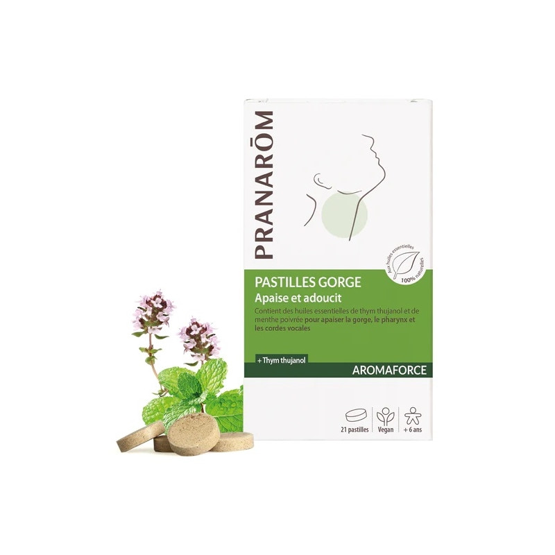 Pranarôm Aromaforce Pastilles Gorge Apaisantes X21 Pranarôm Aromaforce Pastilles Gorge Apaisantes X21