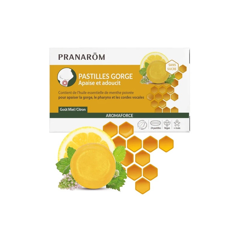 Pranarôm Aromaforce Pastilles Gorge Miel/Citron X24 Pranarôm Aromaforce Pastilles Gorge Miel/Citron X24